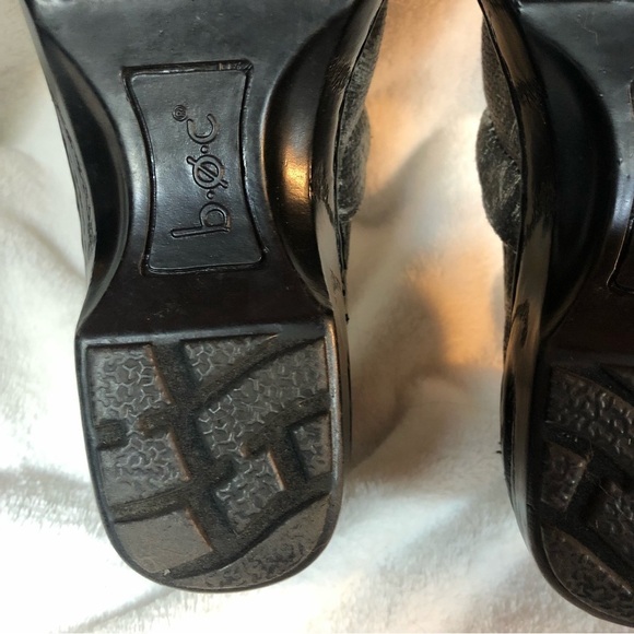 Børn B.O.C. Women's Slip On Comfort Black/Light Grey Fabric Clog Shoes Size 6 - Picture 14 of 14